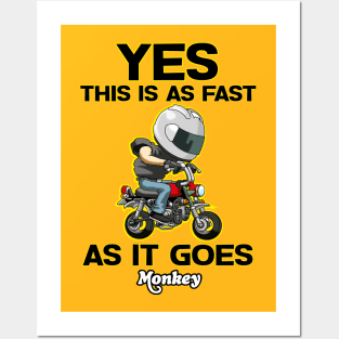 Honda MONKEY as fast as it goes design 2 Posters and Art